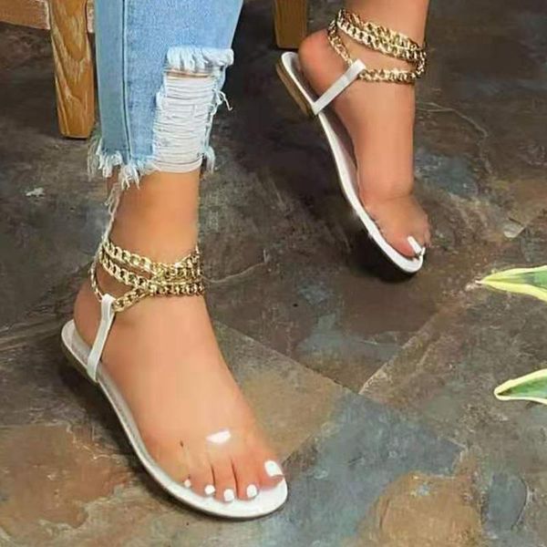 sandals 2021 summer women pvc jelly transparent shoes golden chain flat beach non-slip chaussure femme plus size 43, Black
sandals 2021 summer women pvc jelly transparent shoes golden chain flat beach non-slip chaussure femme plus size 43, Black