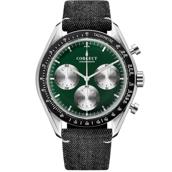 wristwatches 40mm luxury men's chronograph quartz watch stainless steel with luminous multifunction green face, Slivery;brown
wristwatches 40mm luxury men's chronograph quartz watch stainless steel with luminous multifunction green face, Slivery;brown