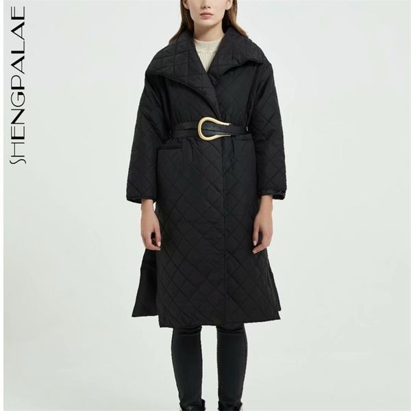 cotton-padded jacket women's winter lapel belt large size long sleeve over knee solid color overcoat 5a1136 210427, Black
cotton-padded jacket women's winter lapel belt large size long sleeve over knee solid color overcoat 5a1136 210427, Black
