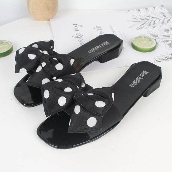 slippers summer shoes woman 2021 elegant polka dots flip flops med heel women outdoor bow knot flat beach slides, Black
slippers summer shoes woman 2021 elegant polka dots flip flops med heel women outdoor bow knot flat beach slides, Black