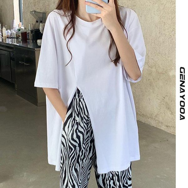 genayooa cotton t women clothes summer split fork women's t-shirt korean short sleeve harajuku tee shirt femme 210417, White
genayooa cotton t women clothes summer split fork women's t-shirt korean short sleeve harajuku tee shirt femme 210417, White