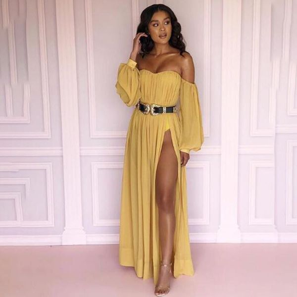casual dresses long sleeve strapless split club vestidos autumn winter pleated maxi party dress women off shoulder, Black;gray
casual dresses long sleeve strapless split club vestidos autumn winter pleated maxi party dress women off shoulder, Black;gray