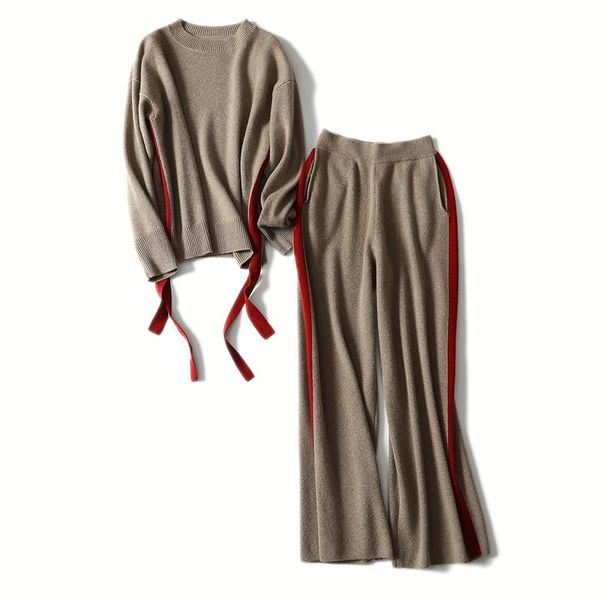 women's tracksuits 100% cashmere sweater women two pieces suit fashion knitted two-piece casual real 2 ladies trousers, Gray
women's tracksuits 100% cashmere sweater women two pieces suit fashion knitted two-piece casual real 2 ladies trousers, Gray
