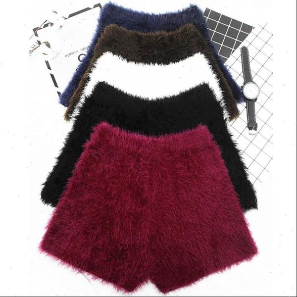 autumn and winter womens shorts thick mohair fur high waist stretch knitted bootsthick warm short trousers, White;black
autumn and winter womens shorts thick mohair fur high waist stretch knitted bootsthick warm short trousers, White;black