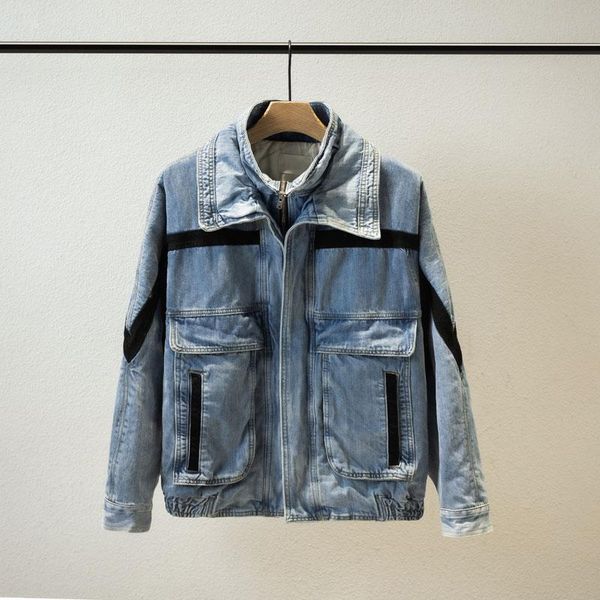 men's jackets 2021 fog 6th collection washed women men striped cotton padded jacket coat hiphop streetwear oversized pocket denim, Black;brown
men's jackets 2021 fog 6th collection washed women men striped cotton padded jacket coat hiphop streetwear oversized pocket denim, Black;brown
