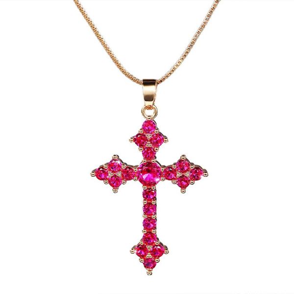 pendant necklaces cool cross necklace for women inlaid cz stone hip hop style girl's with special box chain luxury jewelry, Silver
pendant necklaces cool cross necklace for women inlaid cz stone hip hop style girl's with special box chain luxury jewelry, Silver