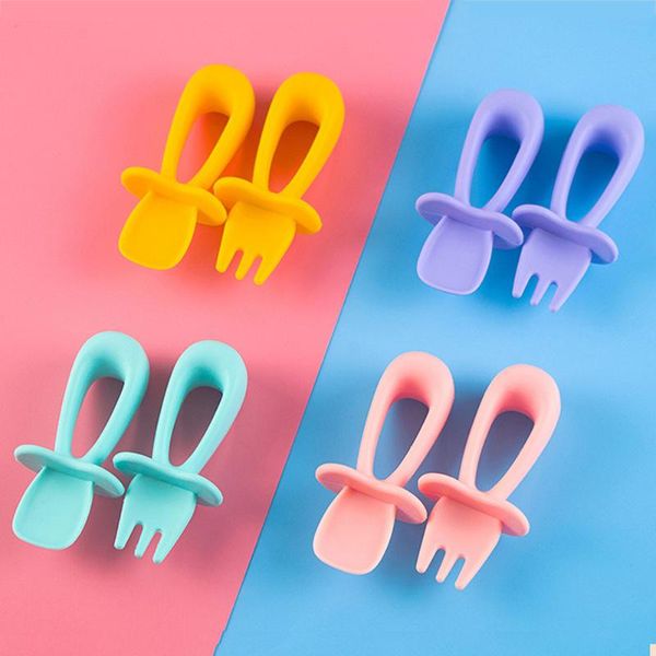 2pcs baby portable training short handle silicone fork spoon kit infant learning eat anti-drop tableware feeding cups, dishes & utensil uten
2pcs baby portable training short handle silicone fork spoon kit infant learning eat anti-drop tableware feeding cups, dishes & utensil uten
