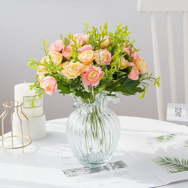 decorative flowers & wreaths a bunch 10 flower head watercolor tea rose artificial bouquet fake plant silk home wedding window decoration r6
decorative flowers & wreaths a bunch 10 flower head watercolor tea rose artificial bouquet fake plant silk home wedding window decoration r6
