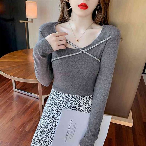 wwenn casual autumn t shirt women t-shirt long sleeve korean style slim cotton tshirt diamond gray womens clothing 210507, White
wwenn casual autumn t shirt women t-shirt long sleeve korean style slim cotton tshirt diamond gray womens clothing 210507, White