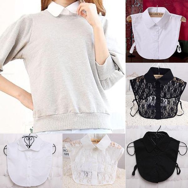maternity & tees women pure color lace detachable lapel choker necklace shirt fake false collar, White 
maternity & tees women pure color lace detachable lapel choker necklace shirt fake false collar, White