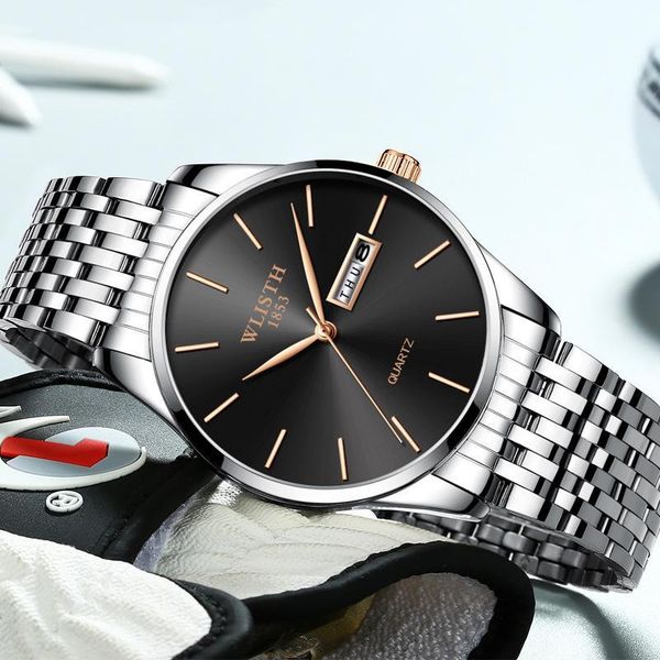 wristwatches wlisth slim men quartz-watch male clock fashion leisure week date stainless steel relogio masculin, Slivery;brown
wristwatches wlisth slim men quartz-watch male clock fashion leisure week date stainless steel relogio masculin, Slivery;brown