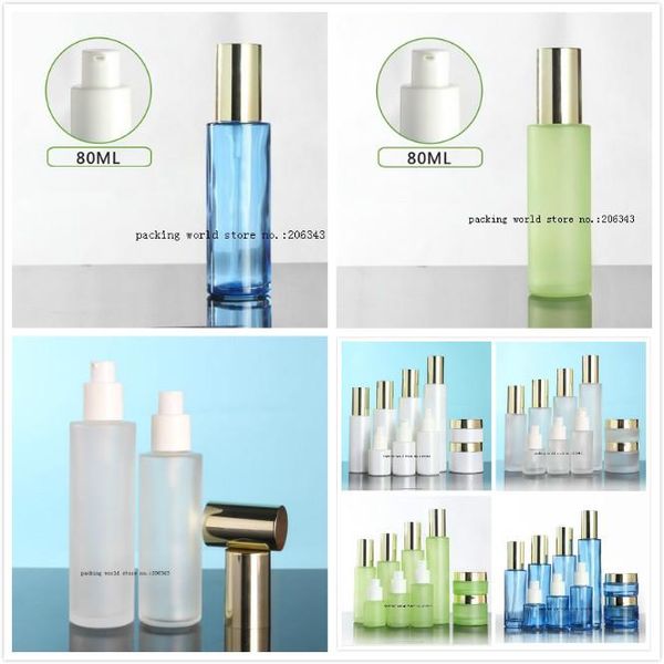 storage bottles & jars 80ml frosted/green/blue glass pump bottle whith shiny silver lid for serum/lotion/emulsion/foundation/gel cosmetic pa
storage bottles & jars 80ml frosted/green/blue glass pump bottle whith shiny silver lid for serum/lotion/emulsion/foundation/gel cosmetic pa