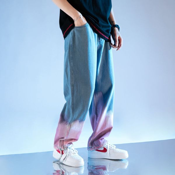 spring tie-dye jeans mens fashion casual retro wide-leg jeans men streetwear korean loose hip-hop straight denim trousers mens, Blue
spring tie-dye jeans mens fashion casual retro wide-leg jeans men streetwear korean loose hip-hop straight denim trousers mens, Blue