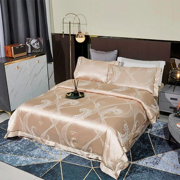 bedding sets 4pcs satin cotton quilted bedspread coverlet jacquard bed cover for summer quilt include 1bedspread sheet 2pillowcase
bedding sets 4pcs satin cotton quilted bedspread coverlet jacquard bed cover for summer quilt include 1bedspread sheet 2pillowcase