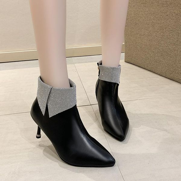 boots black ankle high heels women shoes stiletto heel short winter pointed toe bottine femme
boots black ankle high heels women shoes stiletto heel short winter pointed toe bottine femme