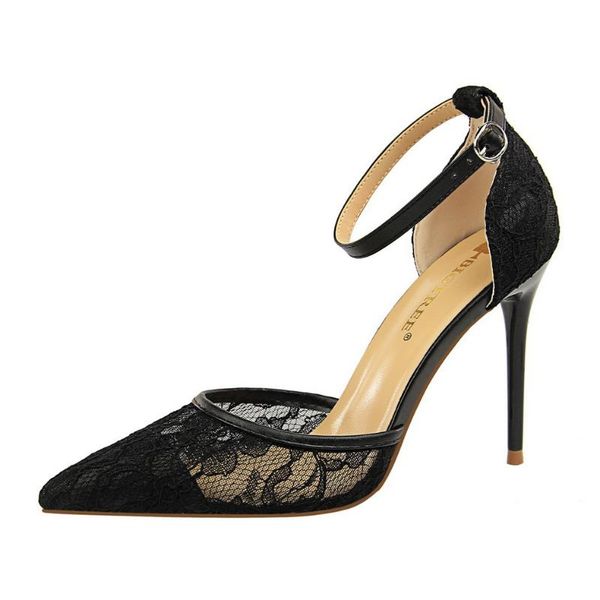 sandals women 10cm high heel fine with shallow mouth pointed mesh lace hollow word band shoes woman bigtree, Black
sandals women 10cm high heel fine with shallow mouth pointed mesh lace hollow word band shoes woman bigtree, Black
