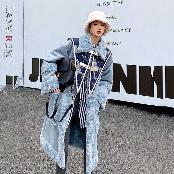 lanmrem imitation fur coat women patchwork winter jackets cashmere blends long jacket outerwear ladies streetwear 2d1136 210601, Black;brown
lanmrem imitation fur coat women patchwork winter jackets cashmere blends long jacket outerwear ladies streetwear 2d1136 210601, Black;brown