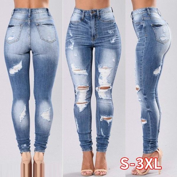 women ripped hole jeanscasual fashion slim skinny pencil jeans summer long stretch female tight denim jeans, Blue
women ripped hole jeanscasual fashion slim skinny pencil jeans summer long stretch female tight denim jeans, Blue
