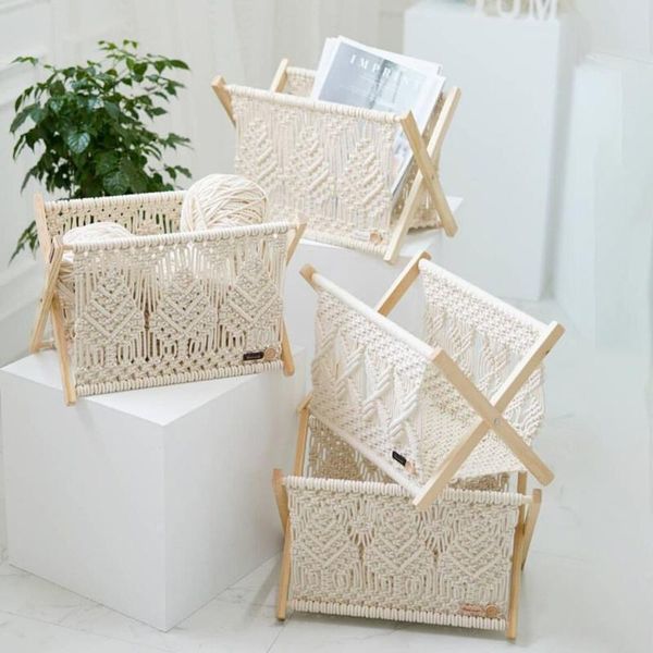 hooks & rails nordic luxury style cotton rope woven storage rack magazine creative deskfloor po props
hooks & rails nordic luxury style cotton rope woven storage rack magazine creative deskfloor po props