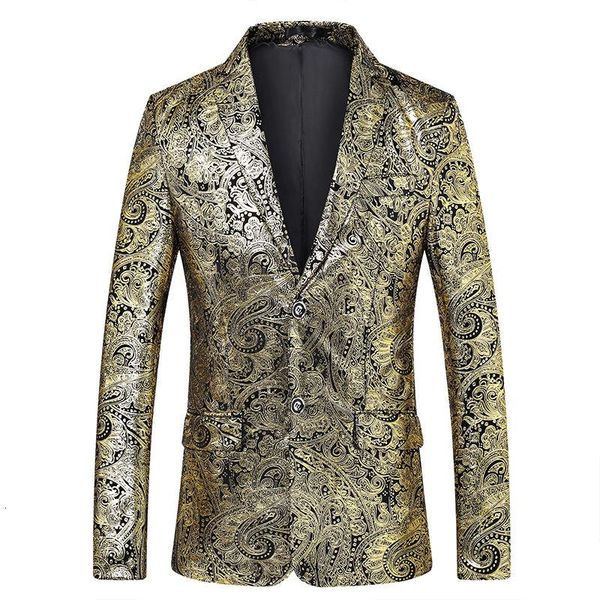 gold printed slim fit blazer mens party clothes dress singer jackets british style blazers velvet chaqueta elegante hombre men's suits, White;black
gold printed slim fit blazer mens party clothes dress singer jackets british style blazers velvet chaqueta elegante hombre men's suits, White;black