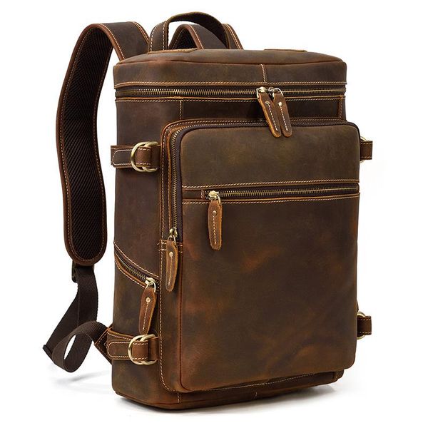 vintage genuine leather men's backpack large capacity shoulder horse 14\ bag crazy male
vintage genuine leather men's backpack large capacity shoulder horse 14\ bag crazy male