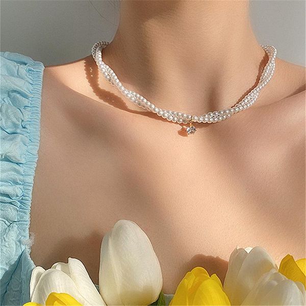 chains fashion korean french style pearl necklace retro elegant small pendant collar women's simple female jewelry, Silver
chains fashion korean french style pearl necklace retro elegant small pendant collar women's simple female jewelry, Silver