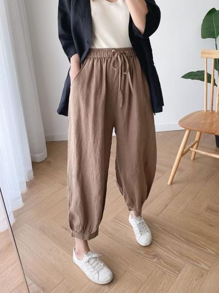 women's pants & capris autumn women retro loose casual trousers 2021 ladies elastic waist drawstring concise all-match, Black;white
women's pants & capris autumn women retro loose casual trousers 2021 ladies elastic waist drawstring concise all-match, Black;white