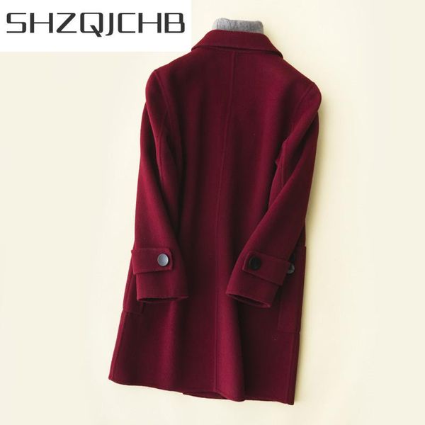 women's wool & blends shzq coat women 2021 winter long jacket elegant woolen jackets autumn ladies coats korean clothes casaco feminino, Black
women's wool & blends shzq coat women 2021 winter long jacket elegant woolen jackets autumn ladies coats korean clothes casaco feminino, Black