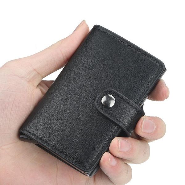 card holders business id holder wallet purses men women metal rfid vintage aluminium pu leather bank case, Brown;gray
card holders business id holder wallet purses men women metal rfid vintage aluminium pu leather bank case, Brown;gray