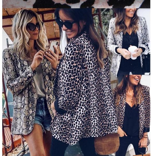 women's jackets self made autumn and winter snake leopard long sleeve women's coat large suit, Black;brown
women's jackets self made autumn and winter snake leopard long sleeve women's coat large suit, Black;brown
