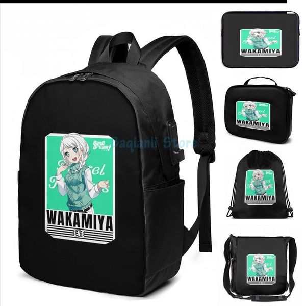 funny graphic print pastelpalettes wakamiya eve card usb charge backpack men school bags women bag travel laptop
funny graphic print pastelpalettes wakamiya eve card usb charge backpack men school bags women bag travel laptop