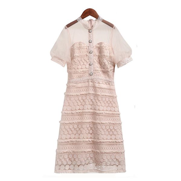 pink mash lace stand collar pearl short puff sleeve mini dress elegant d1188 210514, Black;gray
pink mash lace stand collar pearl short puff sleeve mini dress elegant d1188 210514, Black;gray