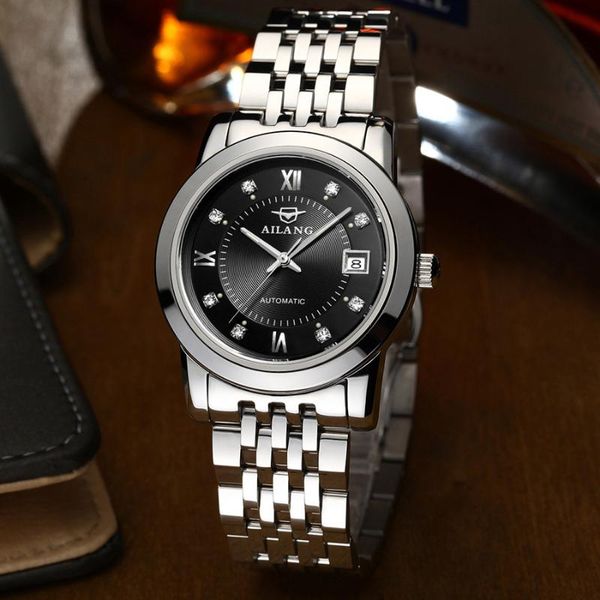 brand ailang men luxury gold plated business dress watches stainless steel calendar wrist watch auto self wind reloj 3atm nw3317 wristwatche, Slivery;brown
brand ailang men luxury gold plated business dress watches stainless steel calendar wrist watch auto self wind reloj 3atm nw3317 wristwatche, Slivery;brown