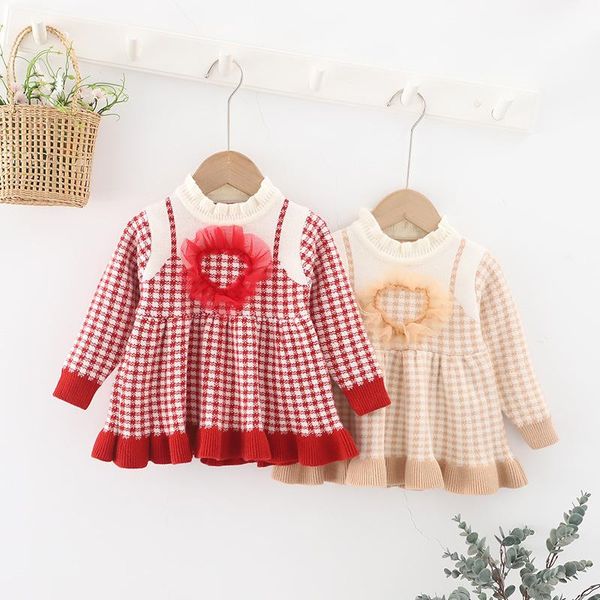 girl's dresses girls winter dress autumn long sleeve lattice sweater children's toddler baby outfits for kids knit clothes, Red;yellow
girl's dresses girls winter dress autumn long sleeve lattice sweater children's toddler baby outfits for kids knit clothes, Red;yellow