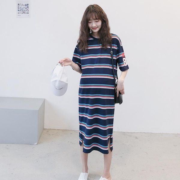 maternity dresses summer expectant mother stripe pregnant women short sleeve long tshirt loose fashion dress pregnancy clothes, White
maternity dresses summer expectant mother stripe pregnant women short sleeve long tshirt loose fashion dress pregnancy clothes, White