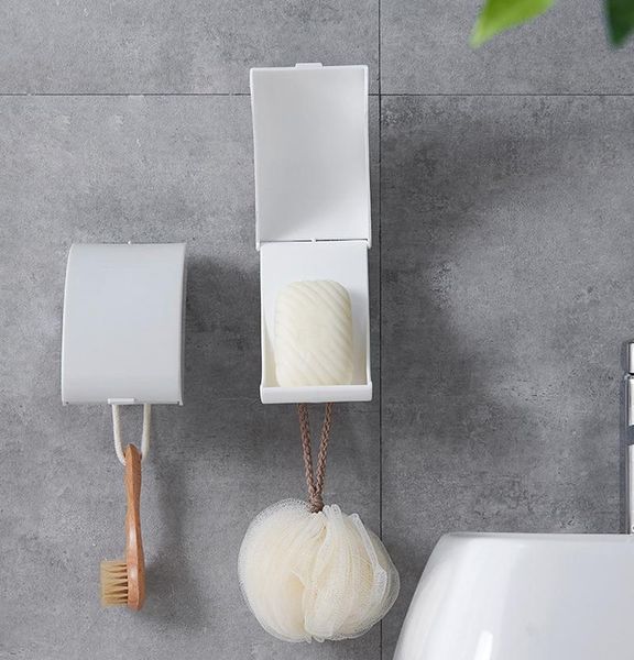 creative wall mounted soap box household bathroom rack holder with cover storage boxes & bins
creative wall mounted soap box household bathroom rack holder with cover storage boxes & bins