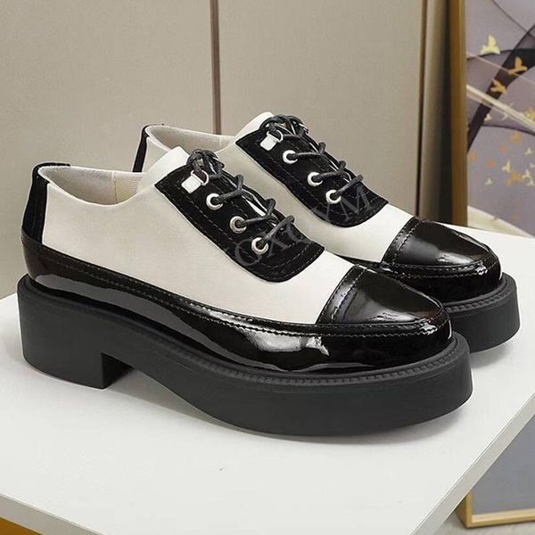 dress shoes brand runway thick sole loafers women round toe lace up genuine leather mixed color outdoor casual, Black
dress shoes brand runway thick sole loafers women round toe lace up genuine leather mixed color outdoor casual, Black