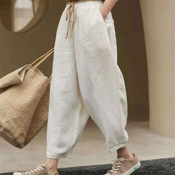 arrival summer arts style women loose casual elastic waist harem pants all-matched cotton linen ankle-length w339 210512, Black;white
arrival summer arts style women loose casual elastic waist harem pants all-matched cotton linen ankle-length w339 210512, Black;white