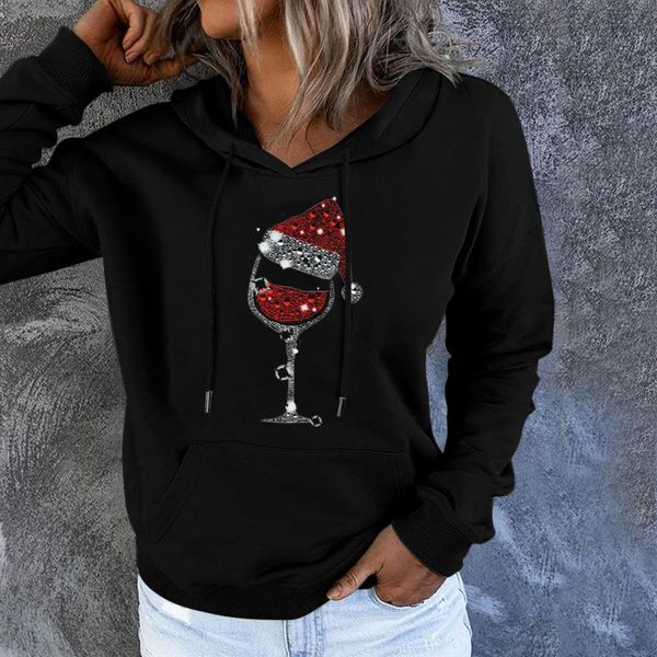 women's hoodies & sweatshirts 2021 fashion hoodie women merry christmas sweatshirt red wine glass printed fall winter hooded sudaderas, Black
women's hoodies & sweatshirts 2021 fashion hoodie women merry christmas sweatshirt red wine glass printed fall winter hooded sudaderas, Black