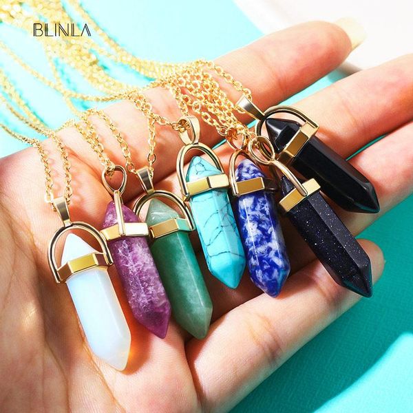 pendant necklaces blinla fashion vintage natural stone gold for women double moon shape party necklace 2021 jewelry gifts, Silver
pendant necklaces blinla fashion vintage natural stone gold for women double moon shape party necklace 2021 jewelry gifts, Silver