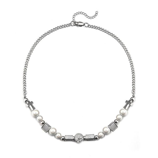 pendant necklaces necklace vintage punk stainless steel couples decoration accessories for clothes pearl bracelet set a, Silver
pendant necklaces necklace vintage punk stainless steel couples decoration accessories for clothes pearl bracelet set a, Silver