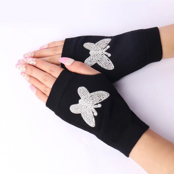 five fingers gloves lady rose printed rhinestone fingerless women men knitted wool half finger computer mittens warm touch screen glove, Blue;gray
five fingers gloves lady rose printed rhinestone fingerless women men knitted wool half finger computer mittens warm touch screen glove, Blue;gray