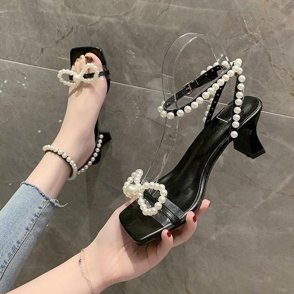 summer block heels high sandals female open toe all-match bow shoes buckle strap chunky high-heeled peep clear beige co dress, Black
summer block heels high sandals female open toe all-match bow shoes buckle strap chunky high-heeled peep clear beige co dress, Black