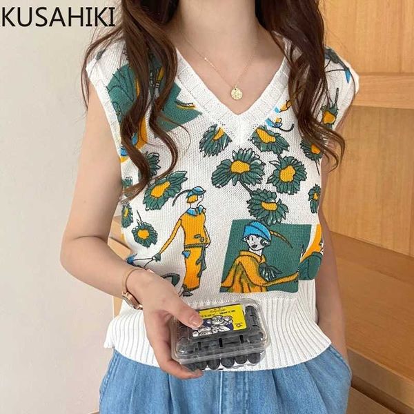 kusahiki vintage cartoon jacquard knitted vest causal v-neck sleeveless woman tanks summer thin sweater vests 6j489 210602, White
kusahiki vintage cartoon jacquard knitted vest causal v-neck sleeveless woman tanks summer thin sweater vests 6j489 210602, White