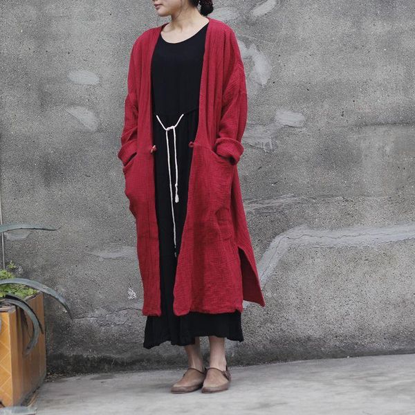 women's trench coats women spring autumn cotton linen coat outerwear ladies loose female long 2021, Tan;black
women's trench coats women spring autumn cotton linen coat outerwear ladies loose female long 2021, Tan;black