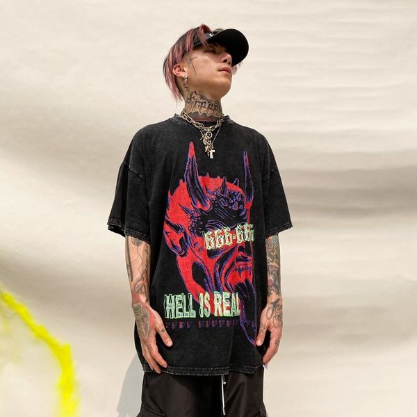 men's t-shirts ebaihui men's short-sleeved t-shirt demon printed summer european and american tide brand hip-hop graffiti washed o, White;black
men's t-shirts ebaihui men's short-sleeved t-shirt demon printed summer european and american tide brand hip-hop graffiti washed o, White;black
