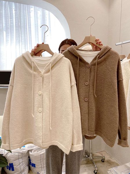 women's sweaters sweatershooded knitted cardigan women's solid color small fresh and loose, versatile sweater coat, short spring, White;black
women's sweaters sweatershooded knitted cardigan women's solid color small fresh and loose, versatile sweater coat, short spring, White;black