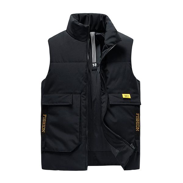 fashion men autumn winter down warm cotton casual vests coats thick korean style trendy jackets brand men's thicken waistcoat, Black;white 
fashion men autumn winter down warm cotton casual vests coats thick korean style trendy jackets brand men's thicken waistcoat, Black;white