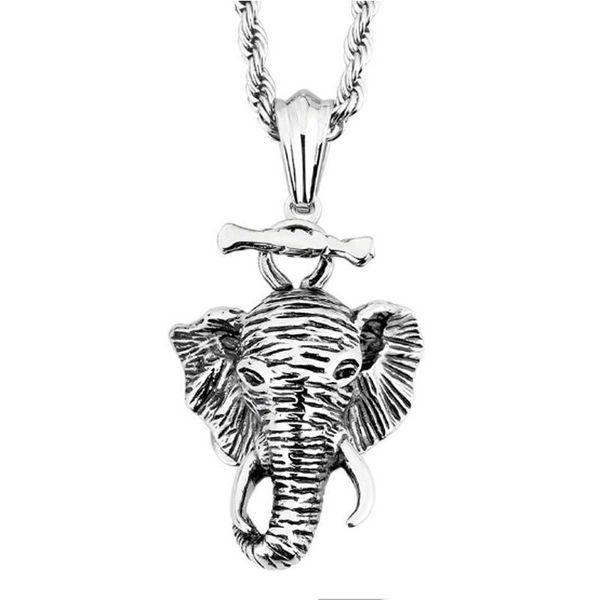 pendant necklaces elephant charms necklace 2021 lucky animal jewelry gift stainless steel chain men 23in, Silver
pendant necklaces elephant charms necklace 2021 lucky animal jewelry gift stainless steel chain men 23in, Silver