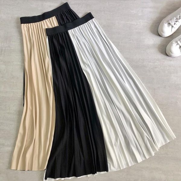skirts 2021autumn&winter women stitching color contrast large skirt pleated high waist casual a-line long, Black
skirts 2021autumn&winter women stitching color contrast large skirt pleated high waist casual a-line long, Black